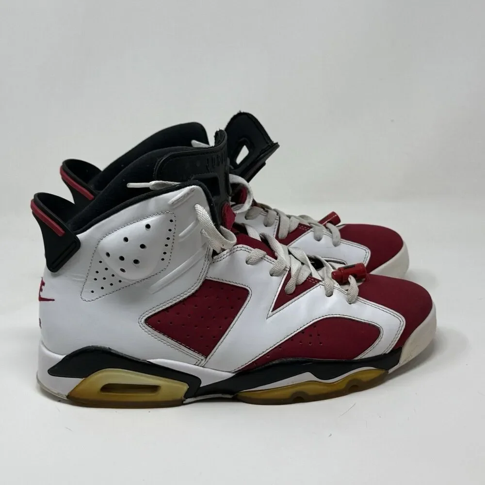Nike Air Jordan 6 Retro OG Sneakers Mens 11 Carmine Red White 2020 CT8529-106
